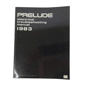 1983 Honda Prelude Electrical Troubleshooting Manual Automotive Service